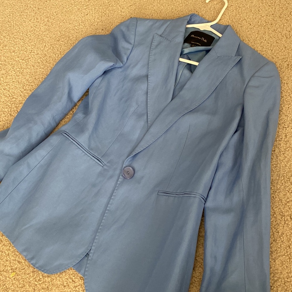 Massimo Dutti Light Blue Blazer